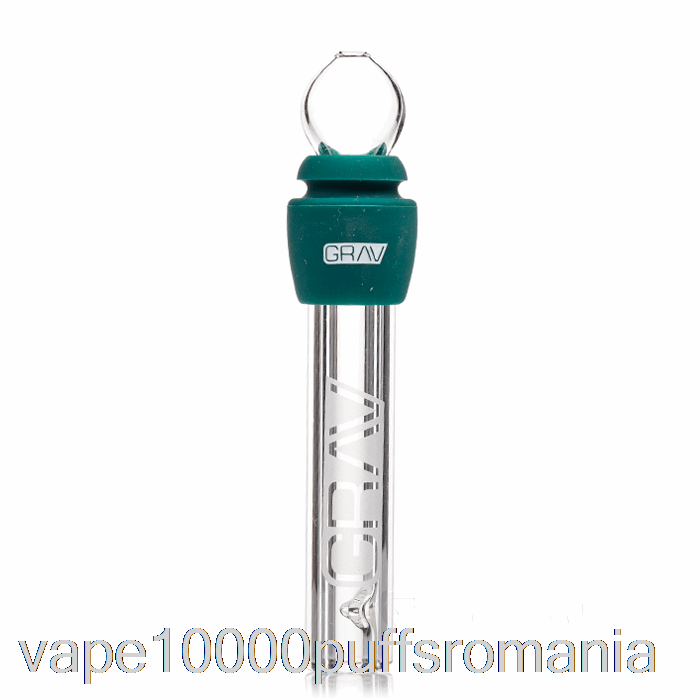 Vape Romania Grav Sticla Blunt Cu Silicon Teal Inchis